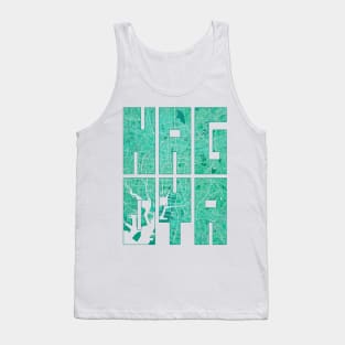 Nagoya, Japan City Map Typography - Watercolor Tank Top